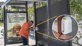 Transit Shelter Hand Sanitizers